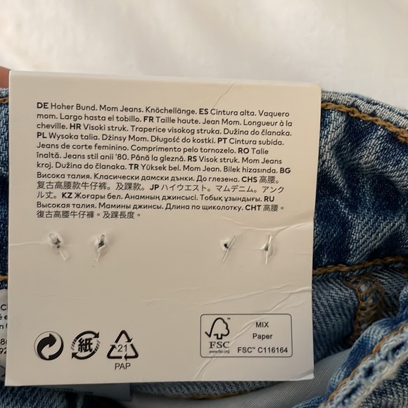 H&M Mom jeans high waisted size 4 new with tags - Picture 11 of 11